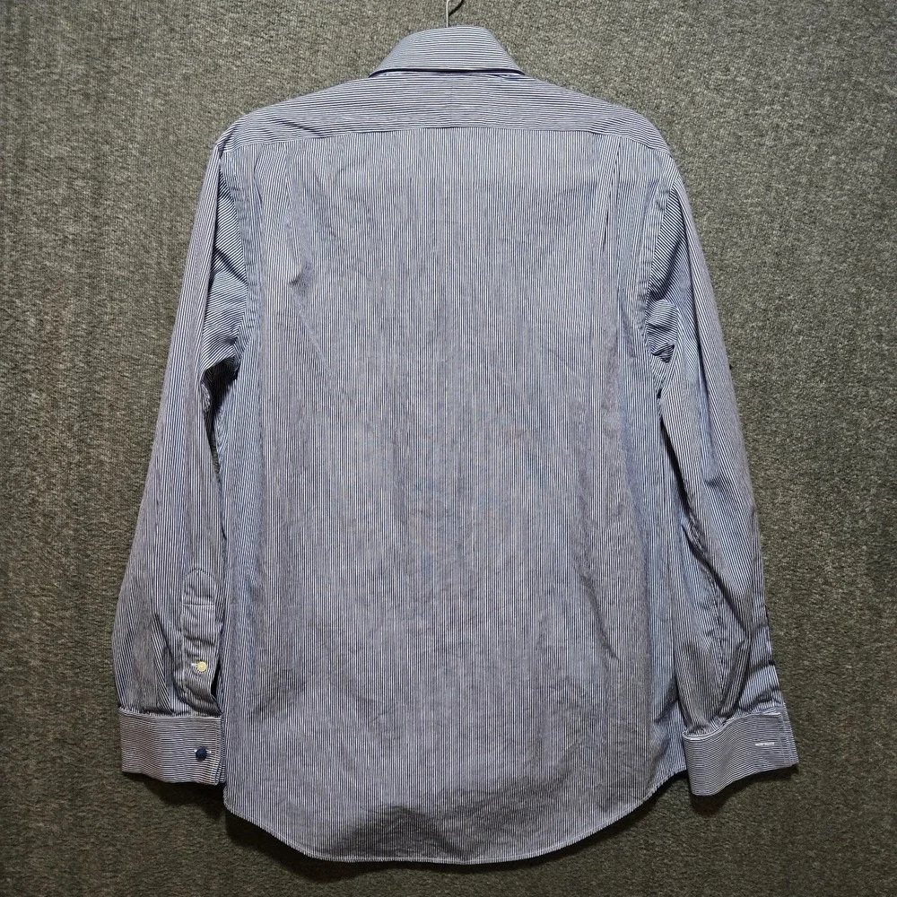 Polo Ralph Lauren Dress Shirt 15.5 32/33 Blue Striped Regent Custom Fit French